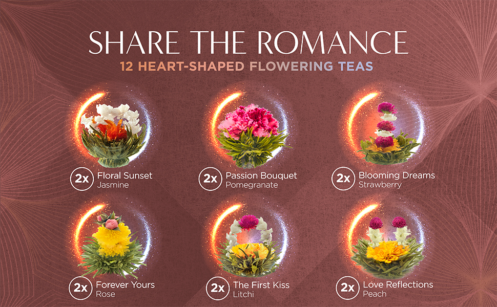 Heart Shaped Flowering Teas