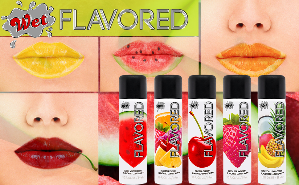 Wet Flavored Water Based Gel Lubricant, Sexy Strawberry, 3 Ounce,B000NYZONG